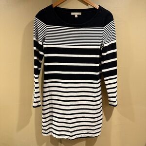 Banana Republic Black and White Striped Dress